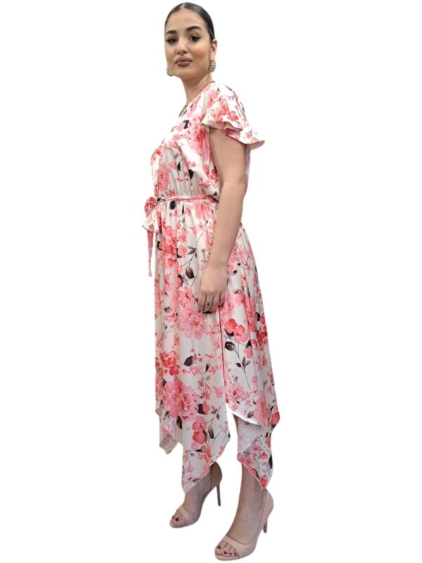 ΦΟΡΕΜΑ FLORAL LIZALU ME ΜΑΝΙΚΑΚΙ