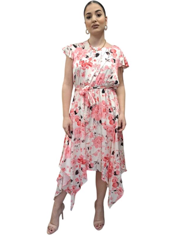 ΦΟΡΕΜΑ FLORAL LIZALU ME ΜΑΝΙΚΑΚΙ