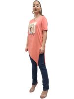 T-SHIRT ΑΜΑΝΙΚΟ SANDRA FELLINI ΑΣΠΡΟ