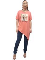 T-SHIRT ΑΜΑΝΙΚΟ SANDRA FELLINI ΑΣΠΡΟ