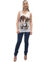 T-SHIRT ΑΜΑΝΙΚΟ SANDRA FELLINI ΑΣΠΡΟ