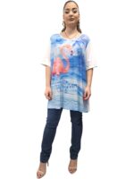 T-SHIRT ΑΜΑΝΙΚΟ SANDRA FELLINI ΑΣΠΡΟ