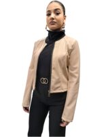 ΓΥΝΑΙΚΕΙΟ JACKET ΔΕΡΜΑΤΙΝΗ ΜΕ ΦΕΡΜΟΥΑΡ