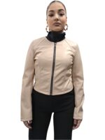 ΓΥΝΑΙΚΕΙΟ JACKET ΔΕΡΜΑΤΙΝΗ ΜΕ ΦΕΡΜΟΥΑΡ