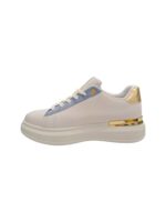 Γυναικείο Sneaker Λευκο με ρίγες ροζ-μπεζ