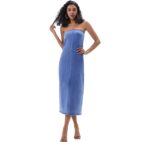 Γυναικείο strapless τζιν φόρεμα