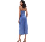 Γυναικείο strapless τζιν φόρεμα