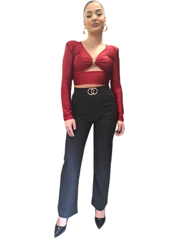 Chic bolero με διακοσμητικό χρυσό κόμπο. – ΚΟΚΚΙΝΟ, One Size