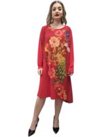 Κοκκινο Floral Φορεμα