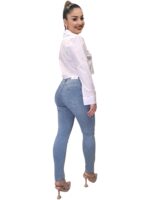 Cropped Πουκάμισο σε Λευκό και Μαύρο – ΑΣΠΡΟ, One Size