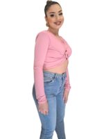 Cropped Τοπ με Χρυσή Μεταλλική Δέστρα – ΑΣΠΡΟ, One Size