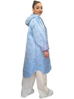 Oversize Καπιτονέ Πανωφόρι με Κουκούλα – ΓΑΛΑΖΙΟ, One Size