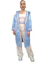 Oversize Καπιτονέ Πανωφόρι με Κουκούλα – ΓΑΛΑΖΙΟ, One Size