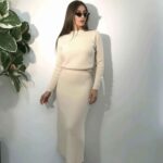 Γυναικείο Σετ Μπλούζα και Φούστα – ΕΚΡΟΥ, One Size